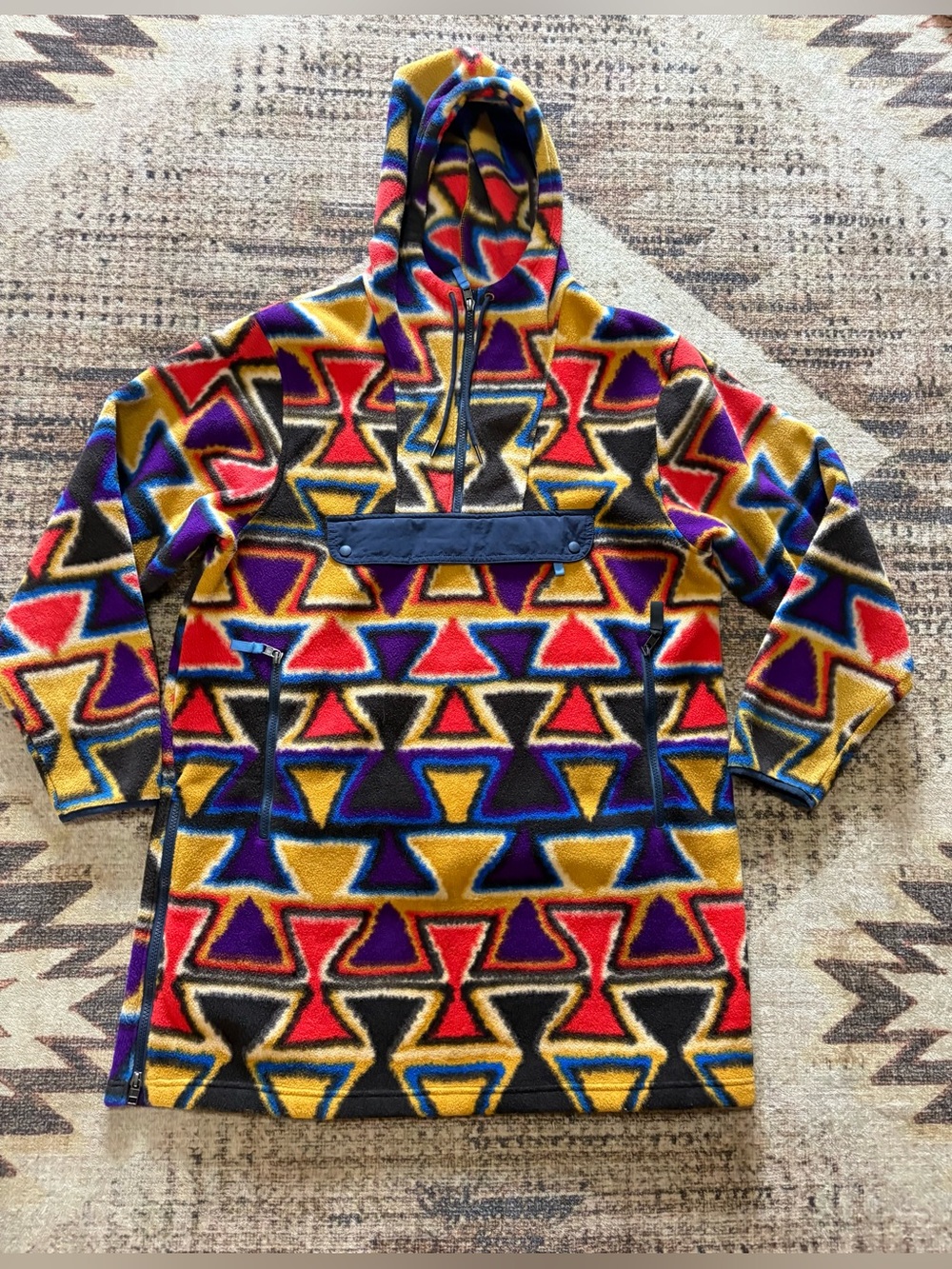 Patagonia Synchilla Cagoule Catalan Aztec w Unisex Men’s Medium/ Women’s Lrg - Picture 2 of 8